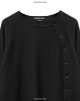 BLACK ASYM WAFFLE SHIRT