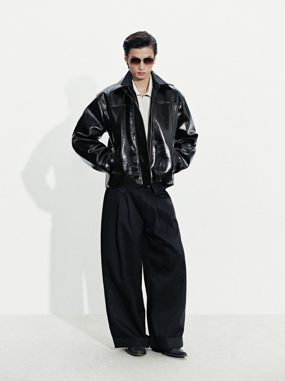 BLACK PRIMARY LEATHER JACKET