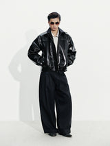 BLACK PRIMARY LEATHER JACKET