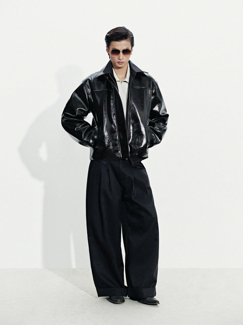 BLACK PRIMARY LEATHER JACKET