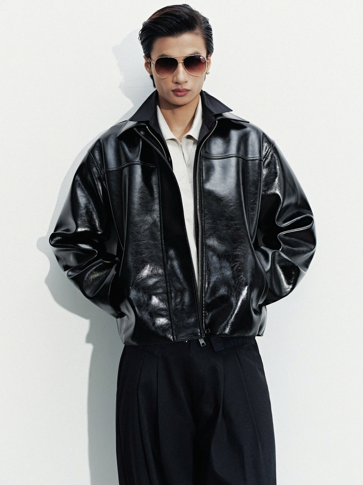 BLACK PRIMARY LEATHER JACKET