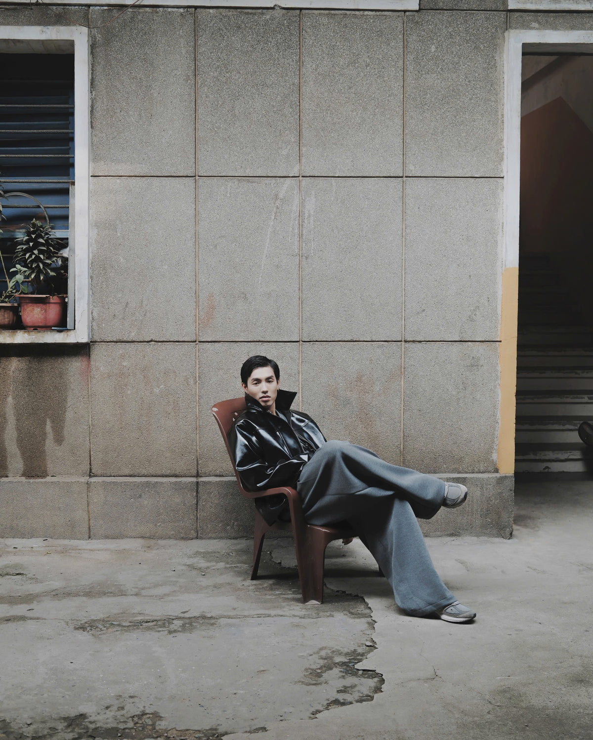 BLACK PRIMARY LEATHER JACKET