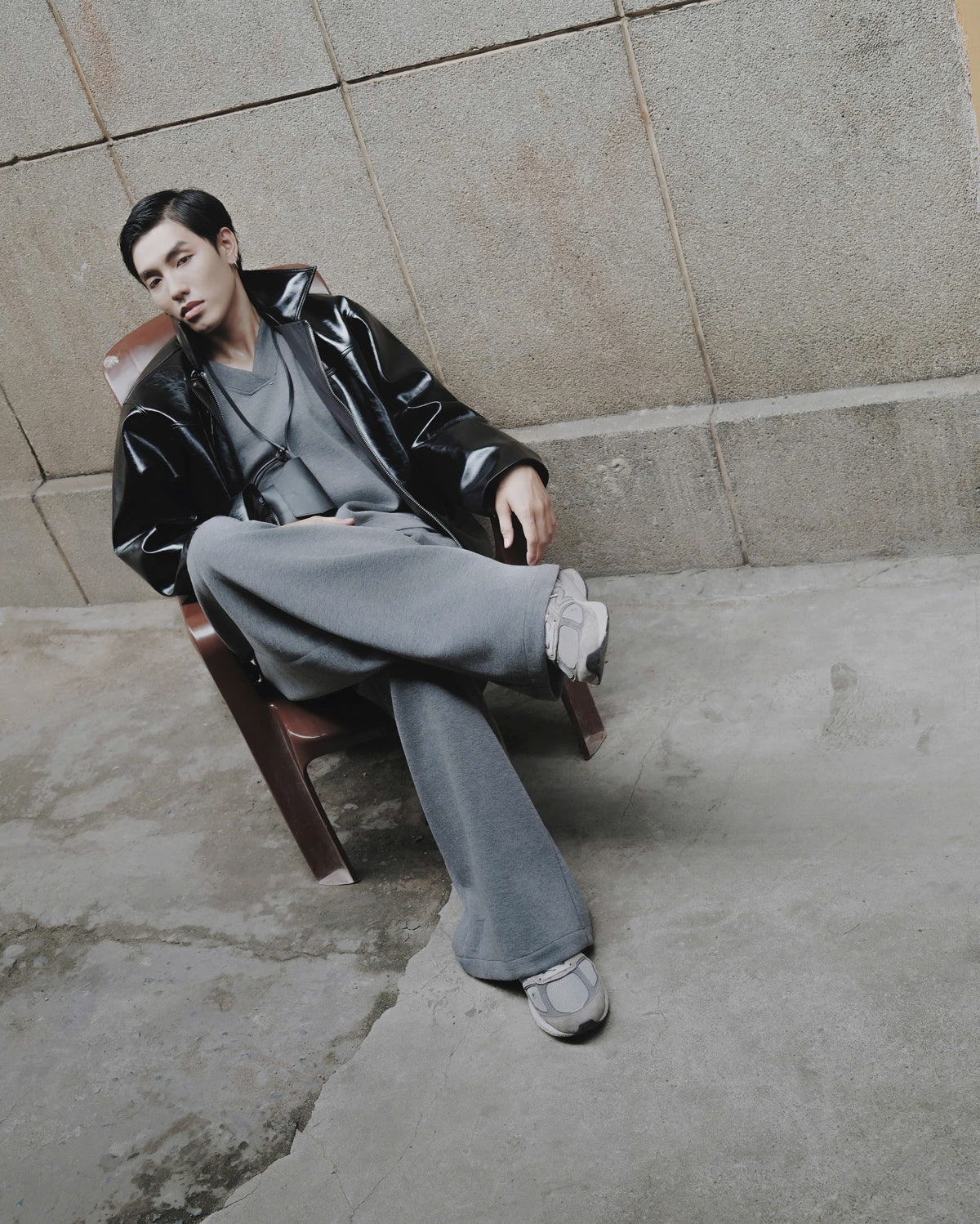 BLACK PRIMARY LEATHER JACKET