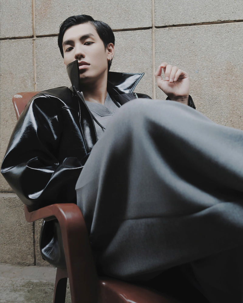 BLACK PRIMARY LEATHER JACKET