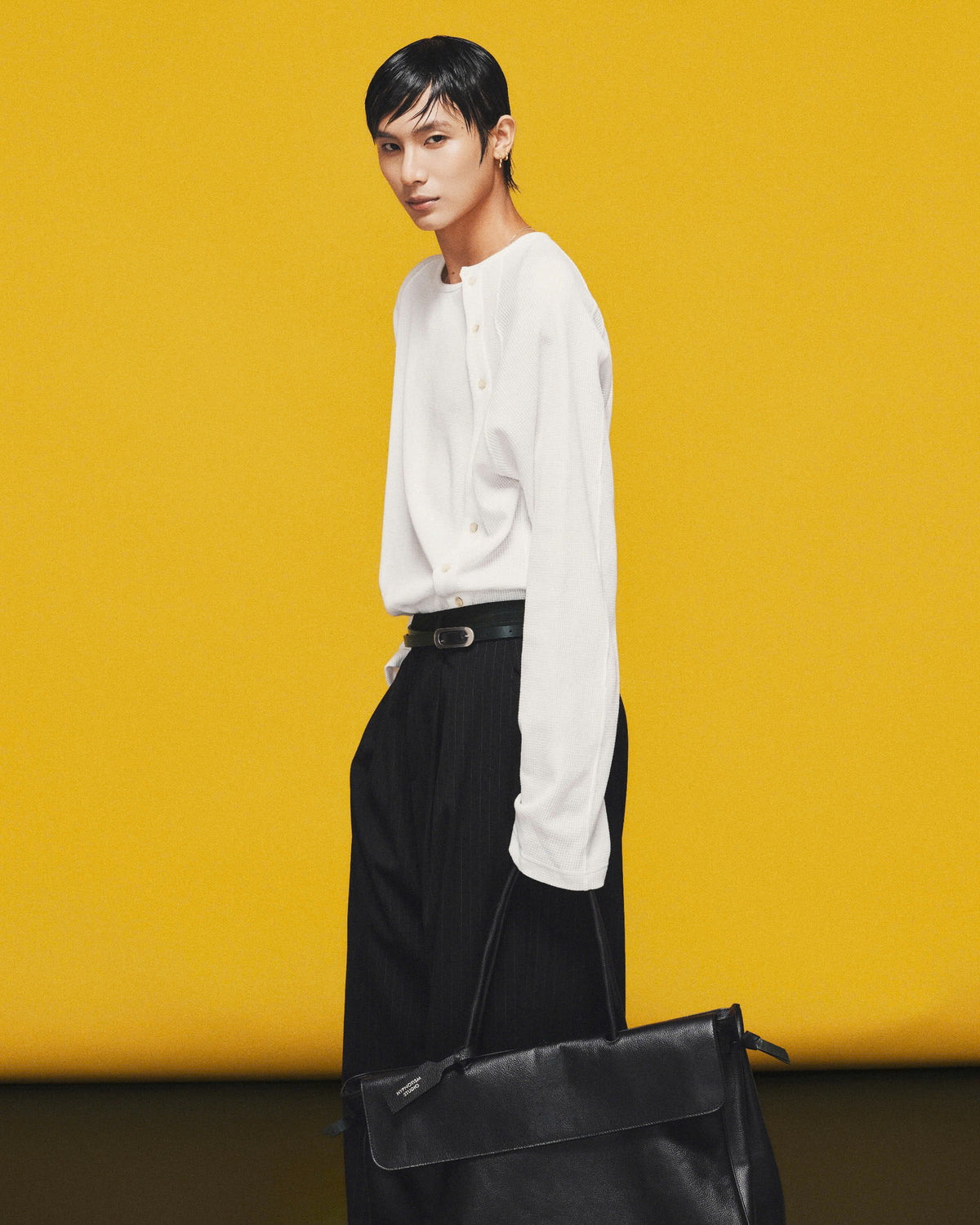 BLACK STRIPED AXIS TROUSERS