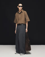 GREY STRIPED AXIS TROUSERS