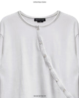 WHITE OBLIQUE BUTTON TOP