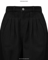 MULTI-PLEATED DENIM PANTS
