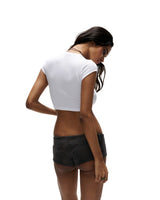TBT10 - "FNOS" PRINTED CROPTOP - WHITE