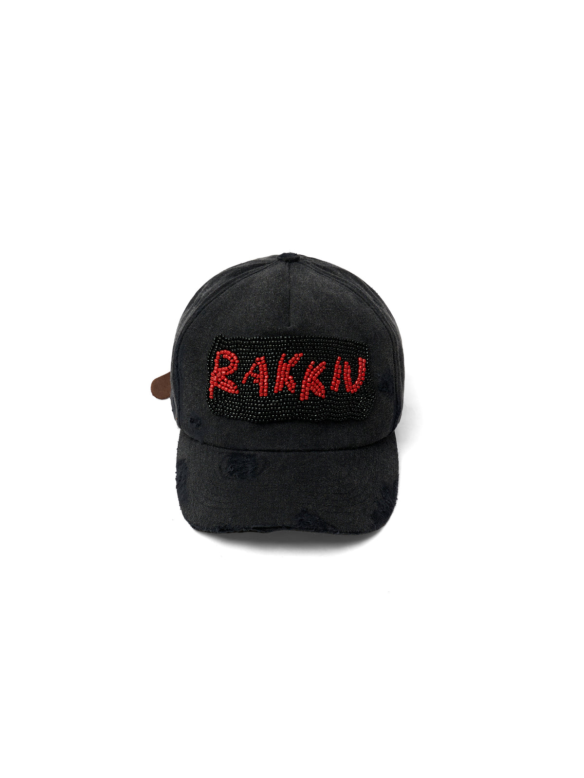 RK BEADED BLACK CAP