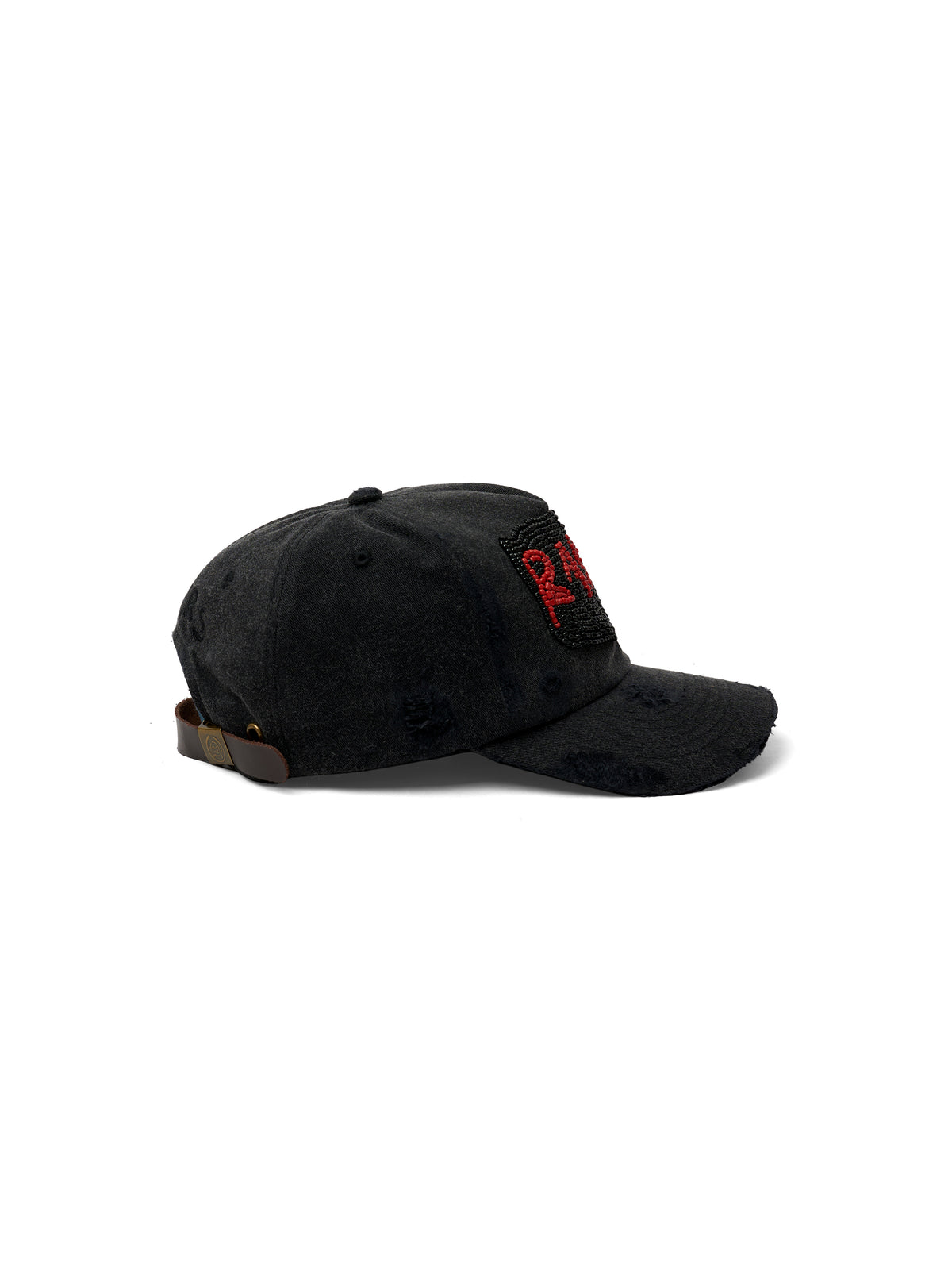 RK BEADED BLACK CAP