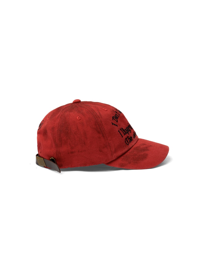 YOIN RED WASHED CAP 