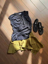 DU DUA SKIRT - SATIN - LIME GREEN