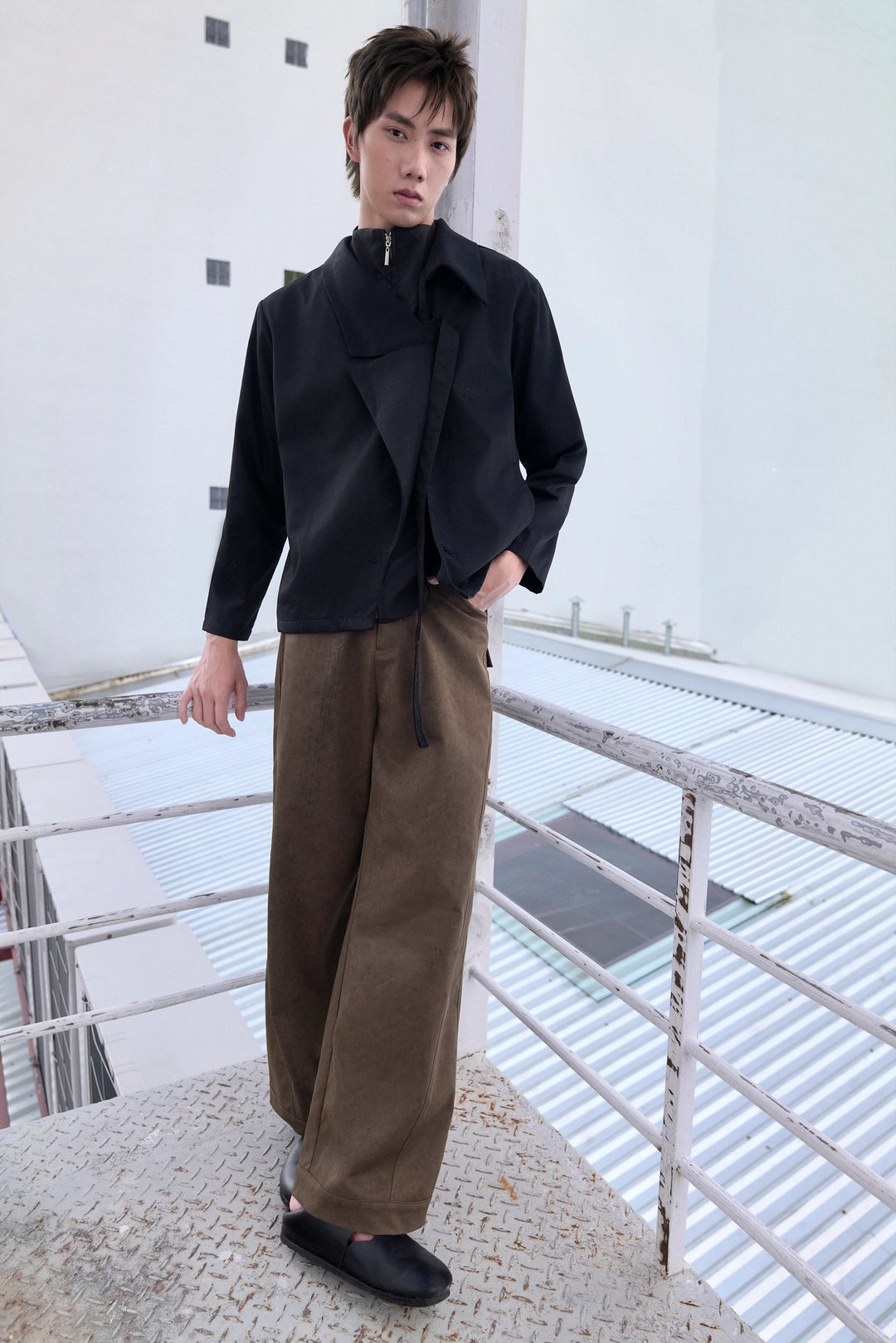 TEXTURED TROUSERS