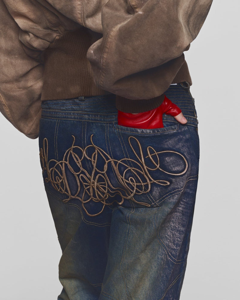 AGED FLARE JEANS