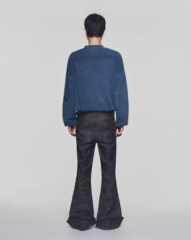 AGED FOLDOVER FLARE JEANS