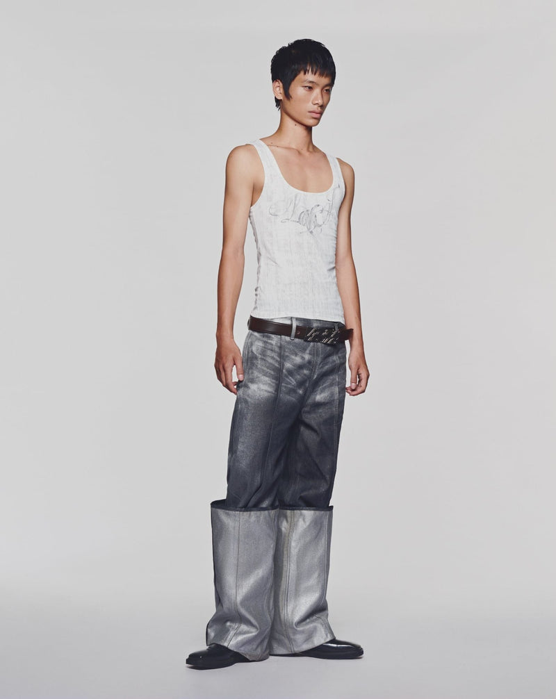 ENIGMA METAL CUFFED JEANS