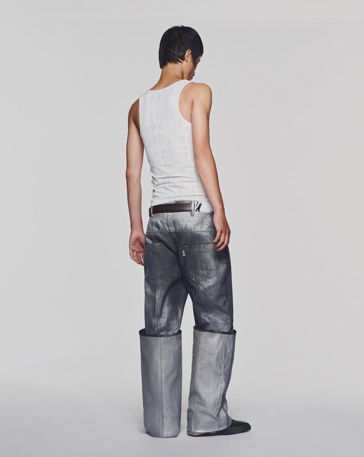 ENIGMA METAL CUFFED JEANS