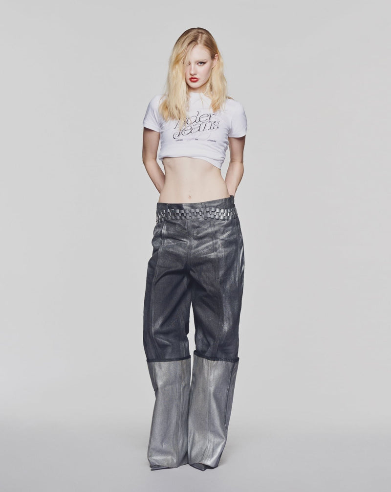 ENIGMA METAL CUFFED JEANS