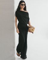 RUCHED DETAIL JERSEY DRESS