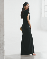 RUCHED DETAIL JERSEY DRESS