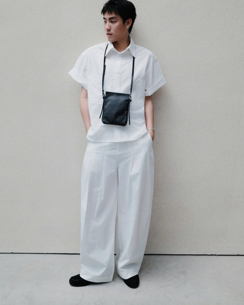 WHITE PATCH POCKET SHIRT
