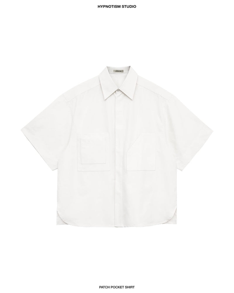WHITE PATCH POCKET SHIRT