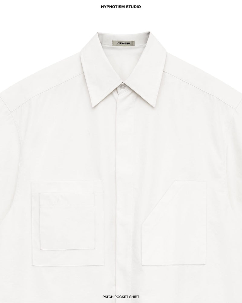 WHITE PATCH POCKET SHIRT