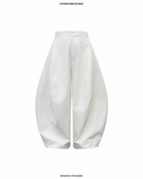 WHITE WIDESACK TROUSERS
