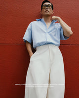 WHITE WIDESACK TROUSERS