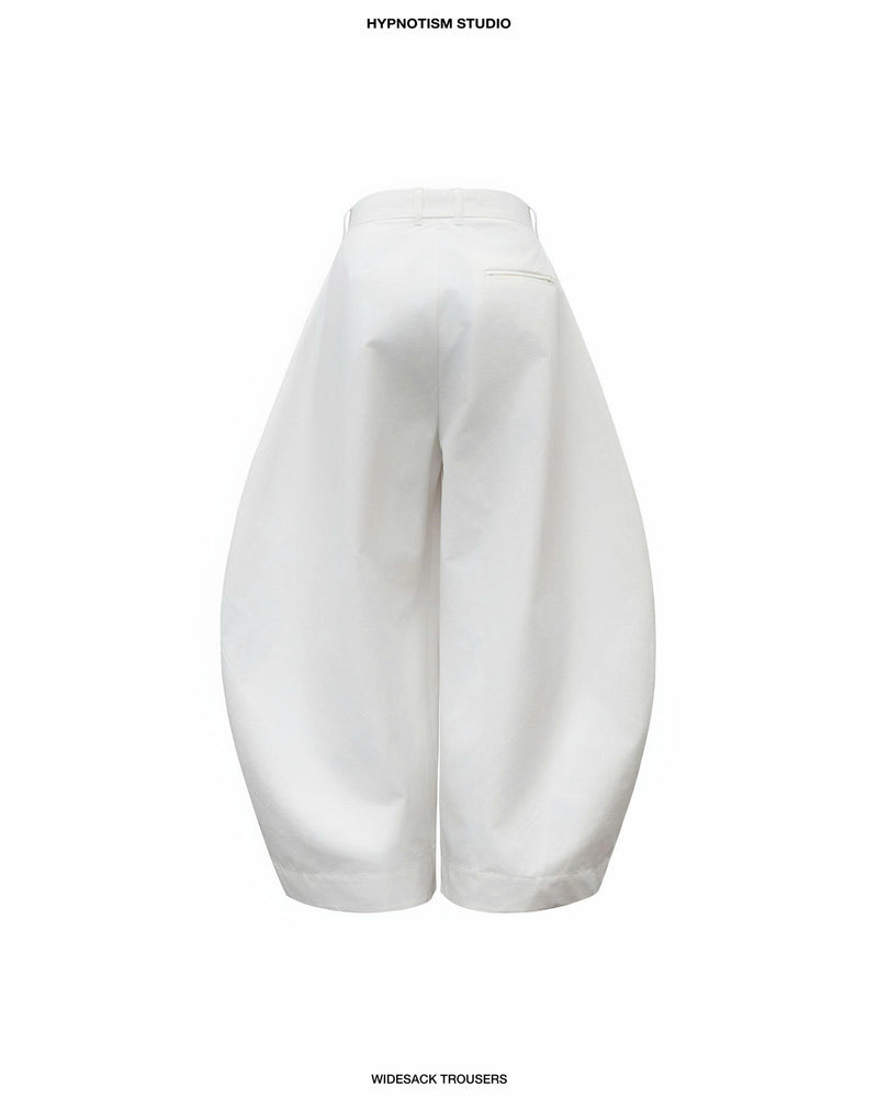 WHITE WIDESACK TROUSERS