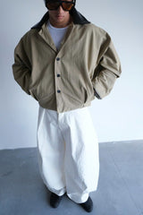 WHITE WIDESACK TROUSERS