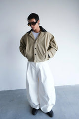 WHITE WIDESACK TROUSERS