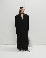 BLACK WIDESACK TROUSERS