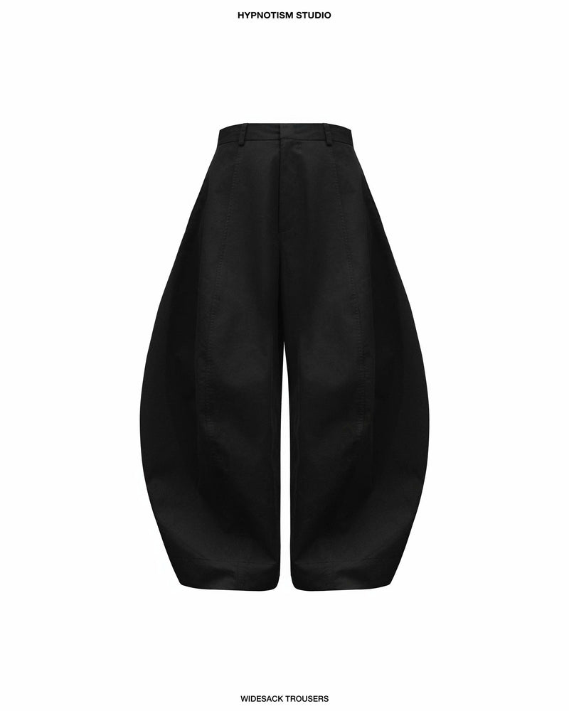 BLACK WIDESACK TROUSERS