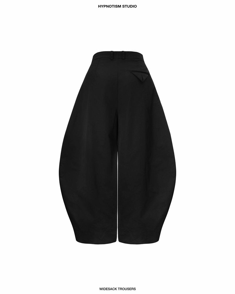 BLACK WIDESACK TROUSERS