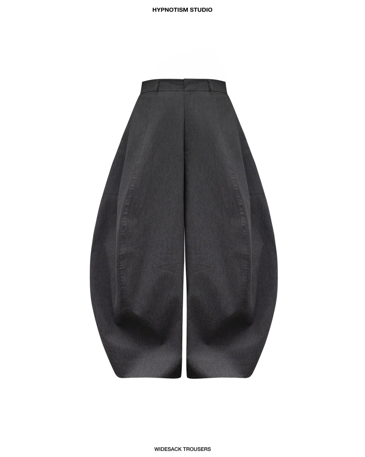 GREY WIDESACK TROUSERS