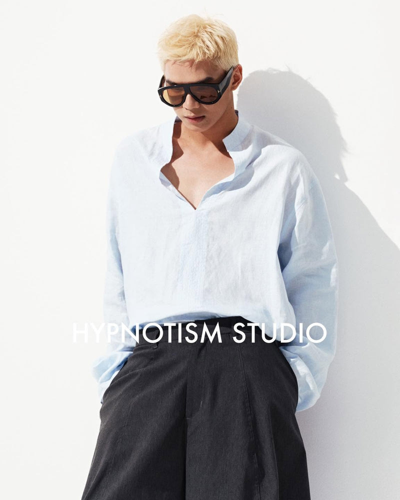 GREY WIDESACK TROUSERS