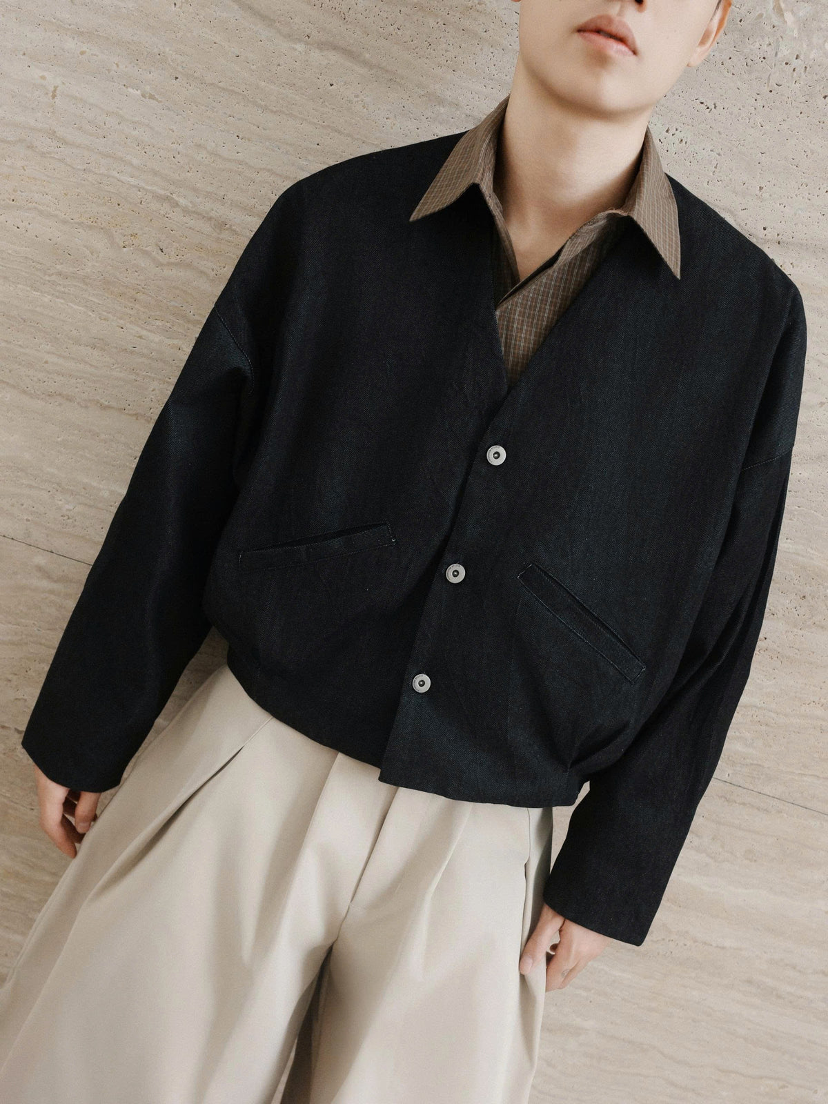 CURVE DENIM CARDIGAN