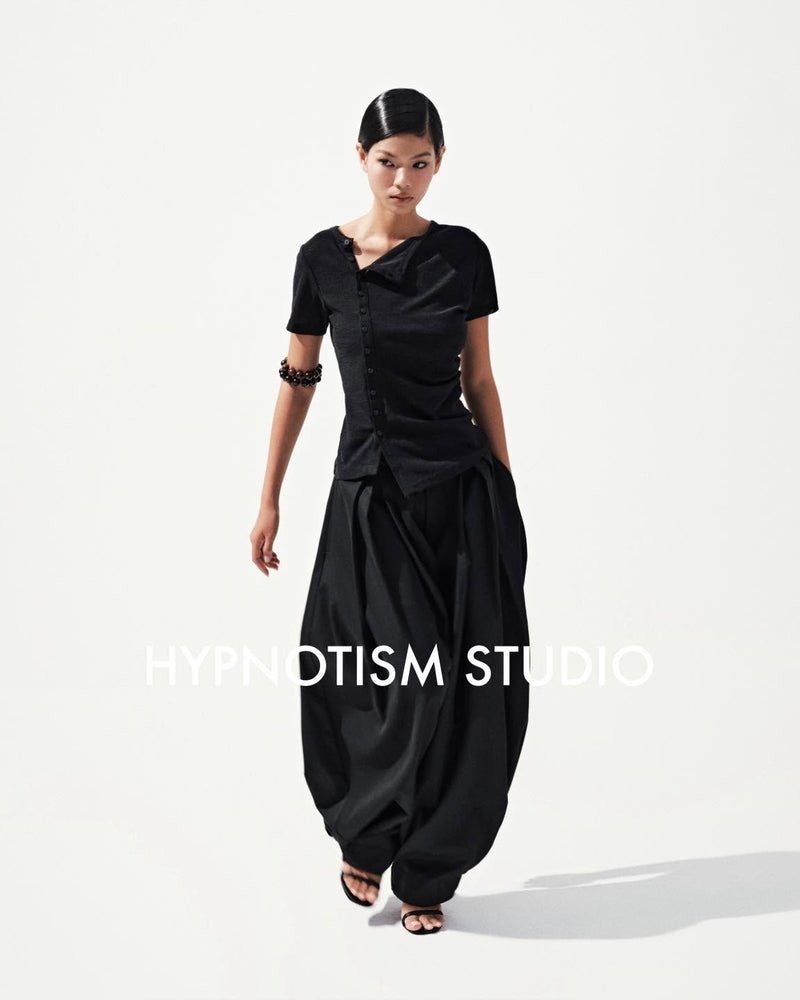 PUFF PLEATED TROUSERS