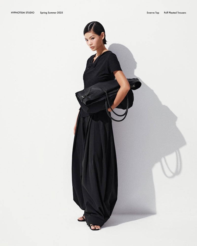 PUFF PLEATED TROUSERS