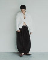 PUFF PLEATED TROUSERS