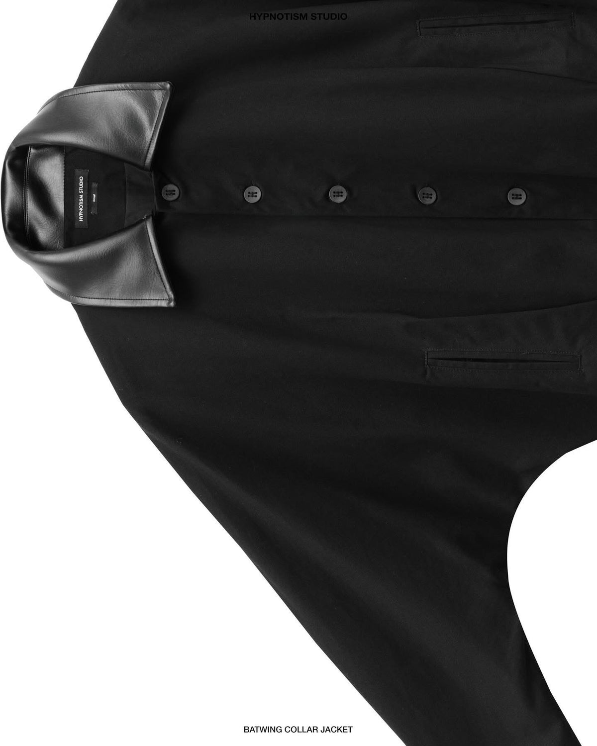 BLACK BATWING COLLAR JACKET