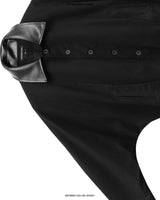 BLACK BATWING COLLAR JACKET