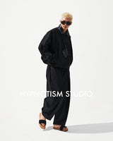 BLACK BATWING COLLAR JACKET