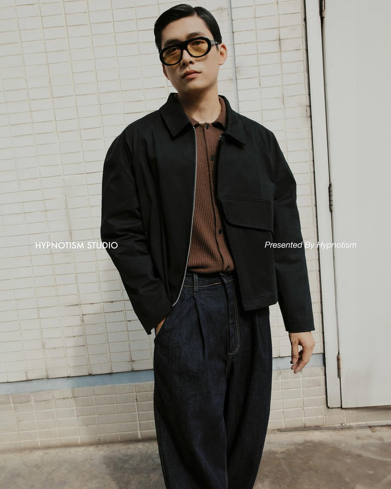 INDIGO FLAQUE DENIM PANTS