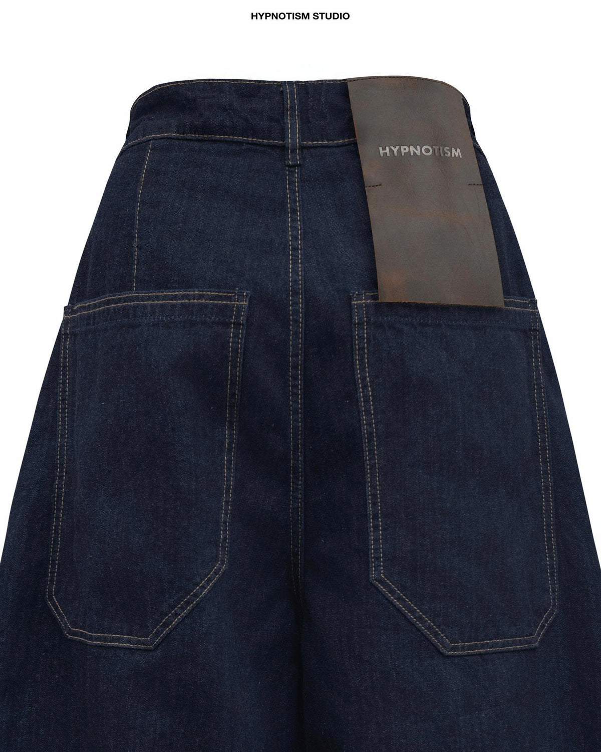 INDIGO FLAQUE DENIM PANTS