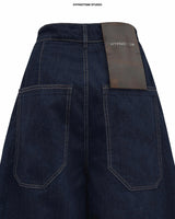INDIGO FLAQUE DENIM PANTS