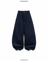 INDIGO FLAQUE DENIM PANTS
