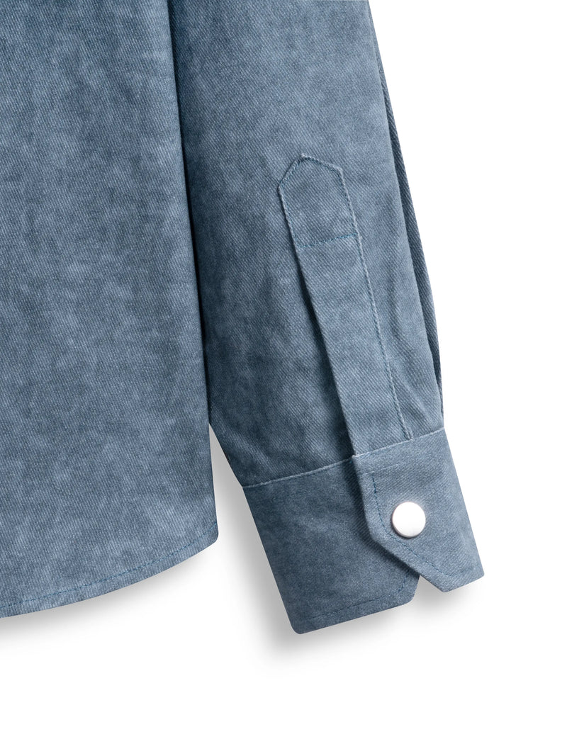 BLEACH EFFECT SHIRT V2 - BLUE